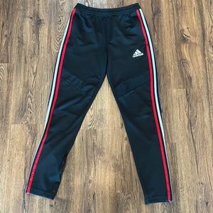 Adidas Climacool Joggers Youth Sz 13-14 Zipper Pockets and Ankles Pilling/hole